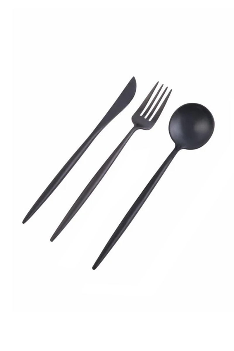 Dubai 3 Set Cutlery (black)